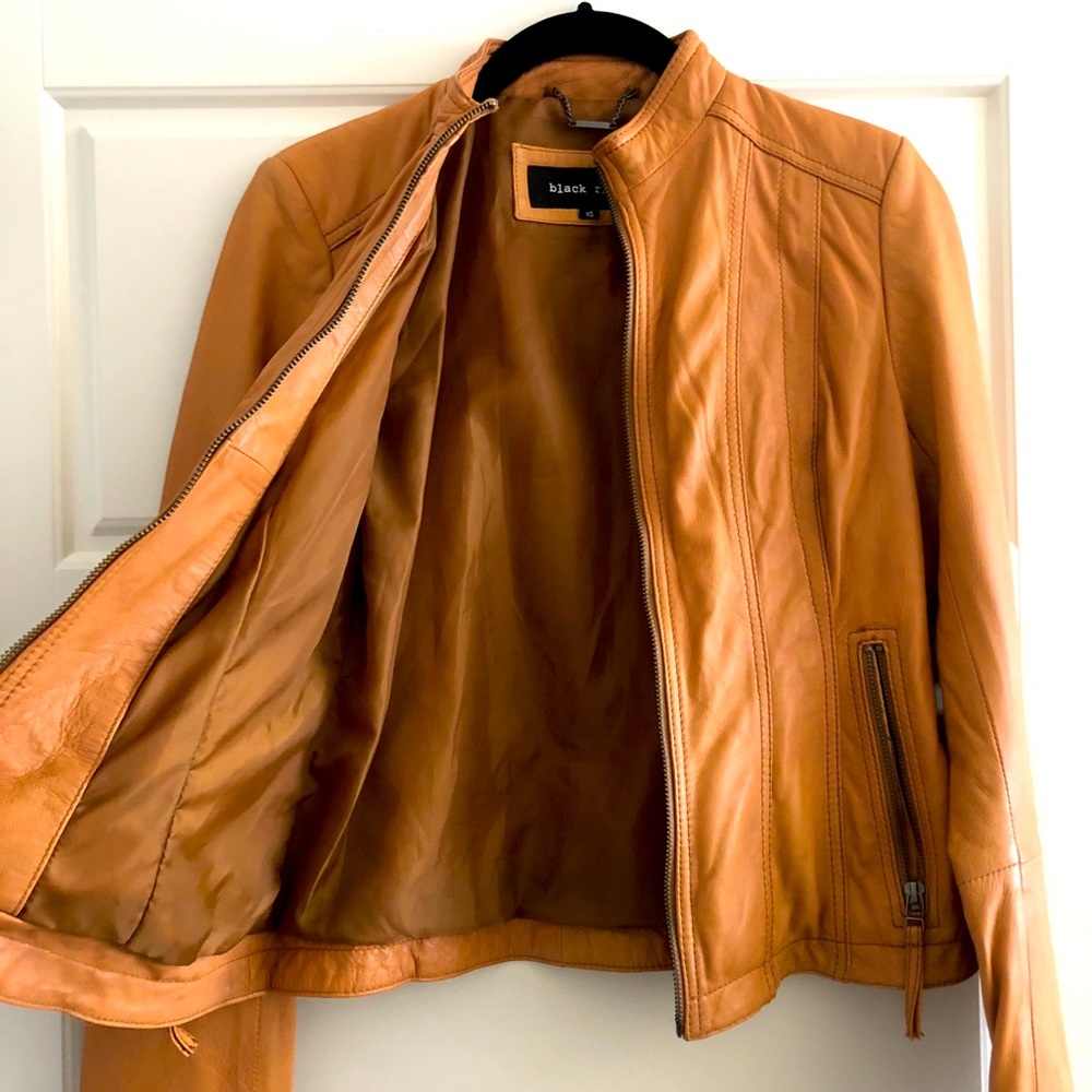 Black Rivet Leather Jacket - Picture 2 of 5